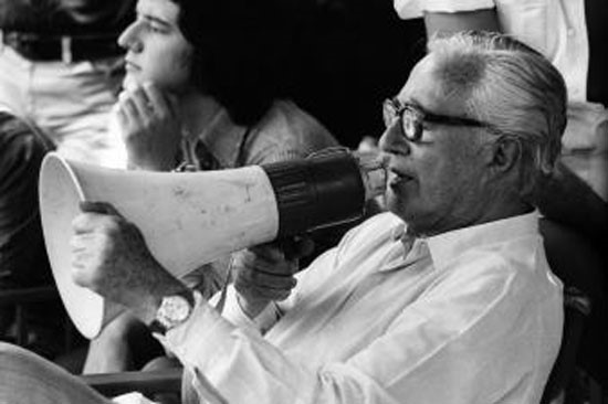 Vittorio De Sica with his son, actor Christian De Sica