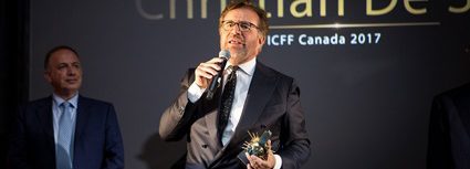 The ICFF 2017 Lifetime Achievement Award presented to Chris-tian De Sica, IC Savings Award for Outstanding Career presented to Alan Barillaro in closing the sixth edition of the ICFF in Canada.